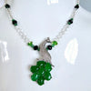 Silver+Jade Peacock Pendant, Necklaces