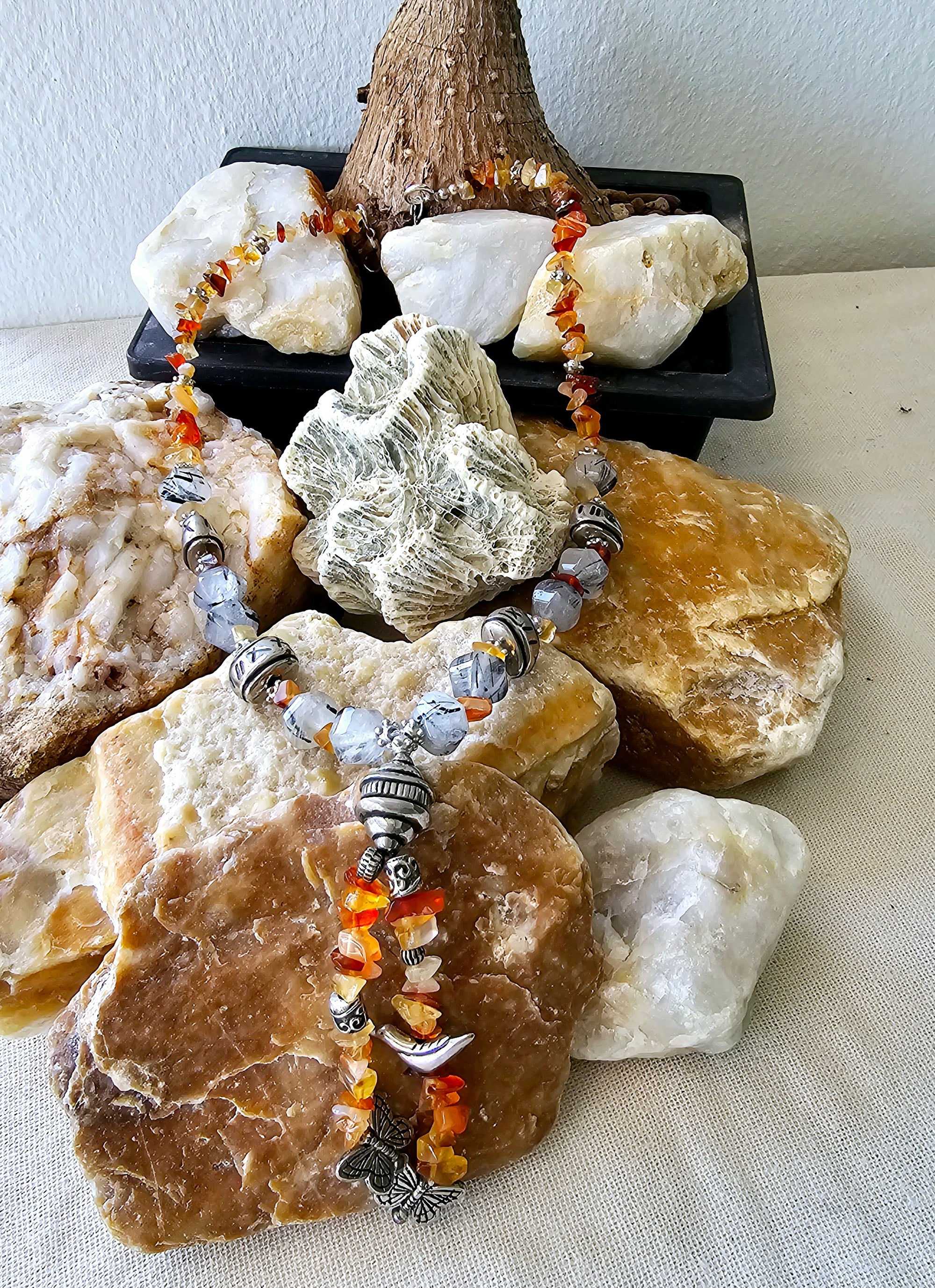 Natural Quartz Stone Necklace