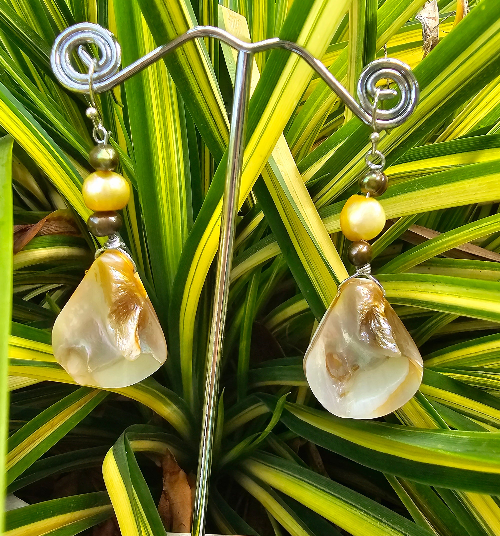 Pear & Shell Earrings