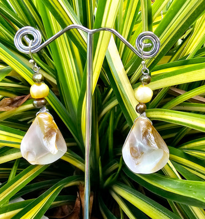 Pear & Shell Earrings