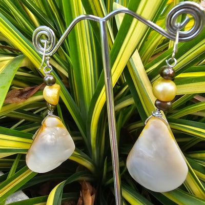Pear & Shell Earrings