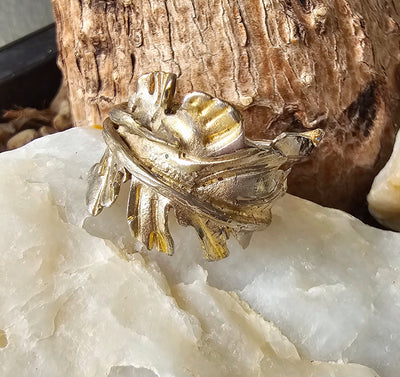 Ring, Free Formed Gold Silver Ring