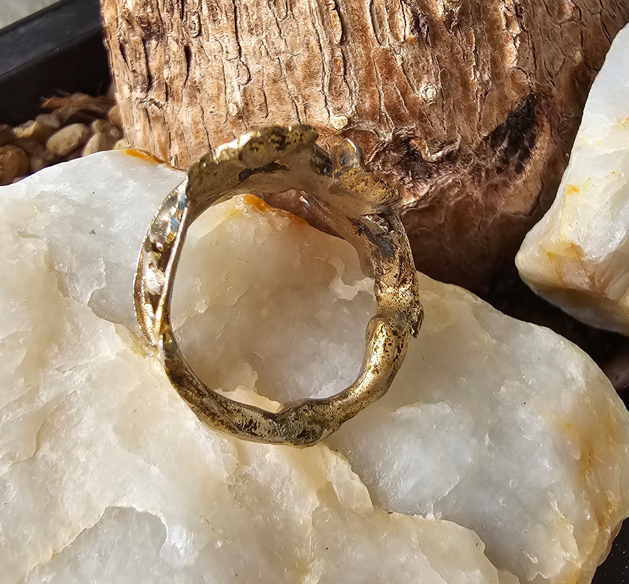 Ring, Free Formed Gold Silver Ring