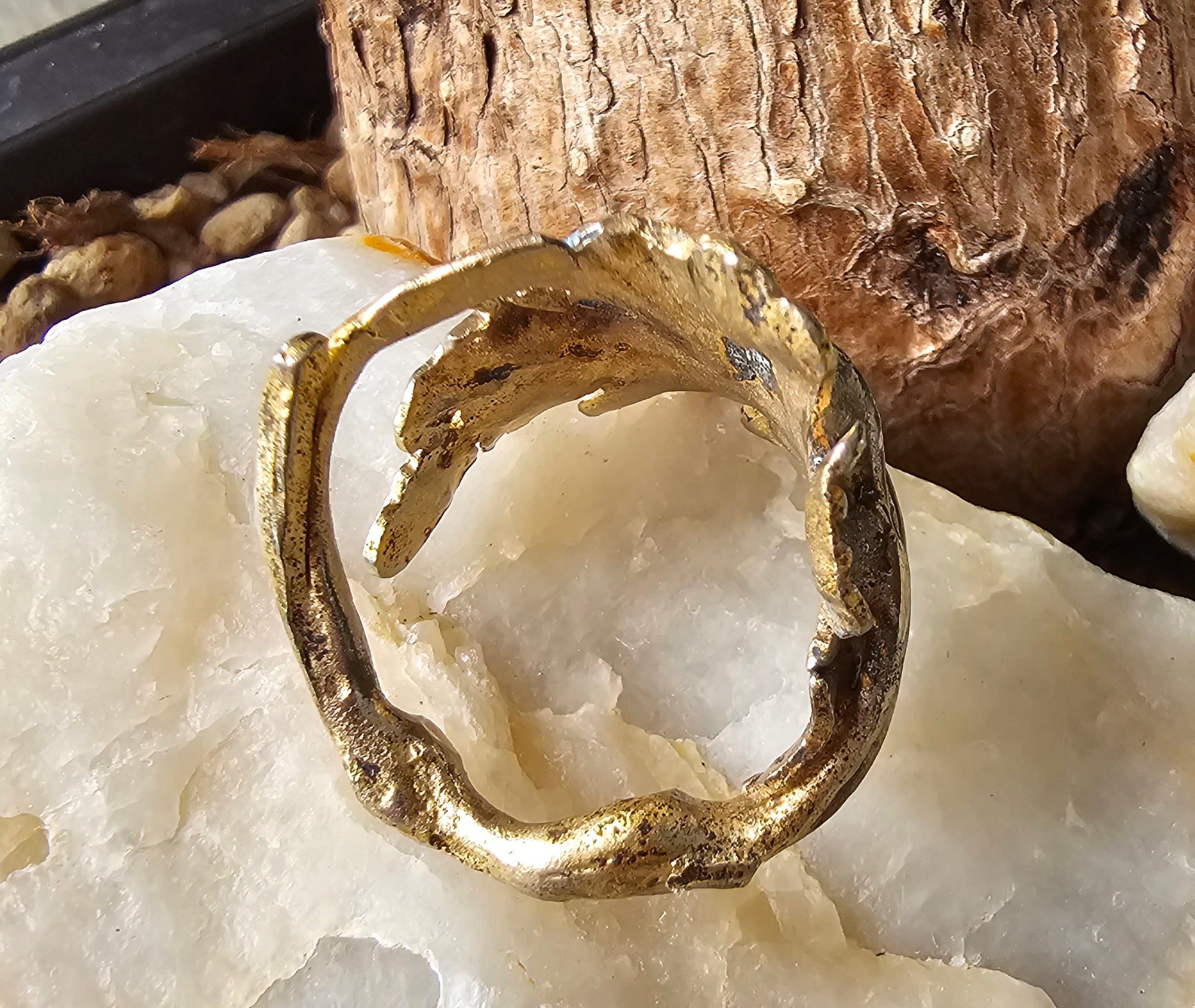 Ring, Free Formed Gold Silver Ring