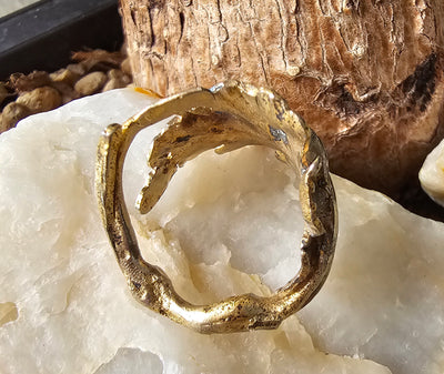 Ring, Free Formed Gold Silver Ring