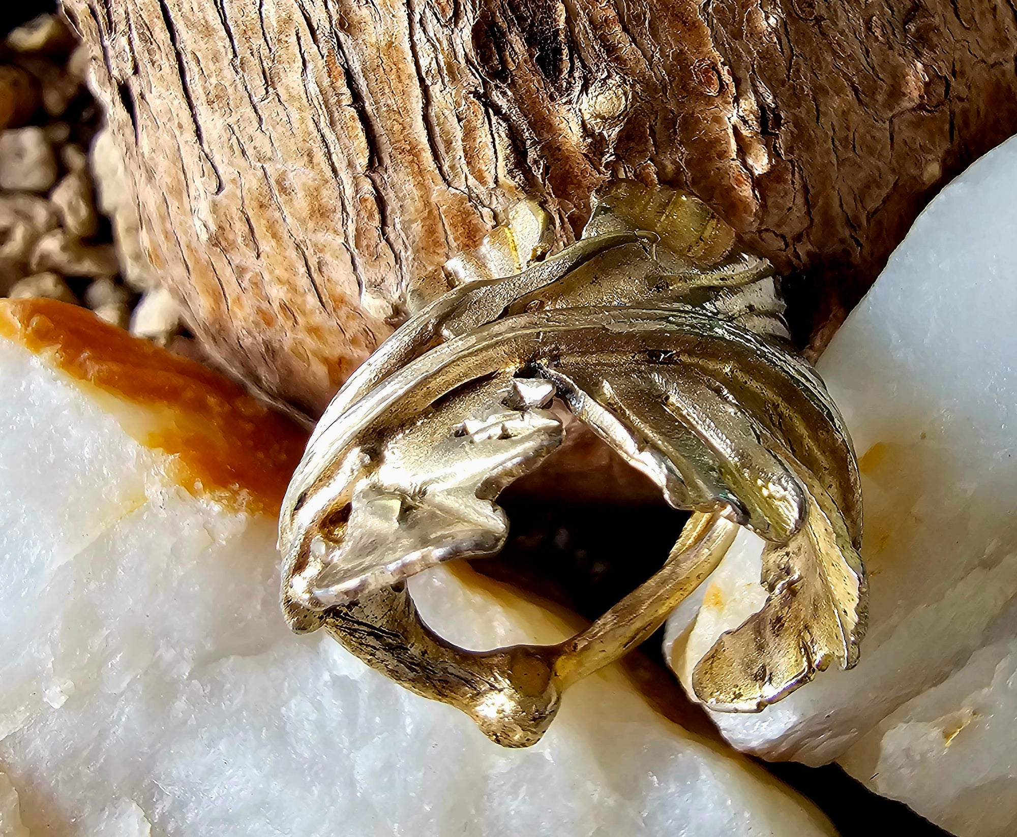 Ring, Free Formed Gold Silver Ring