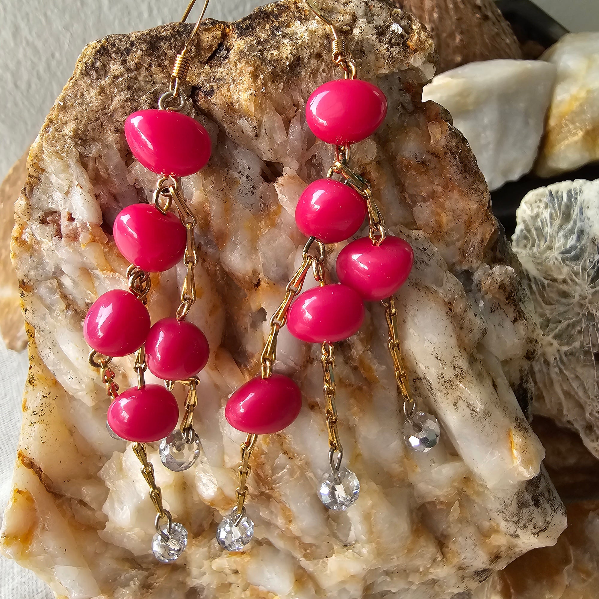 Earrings Cute Pink Earrings