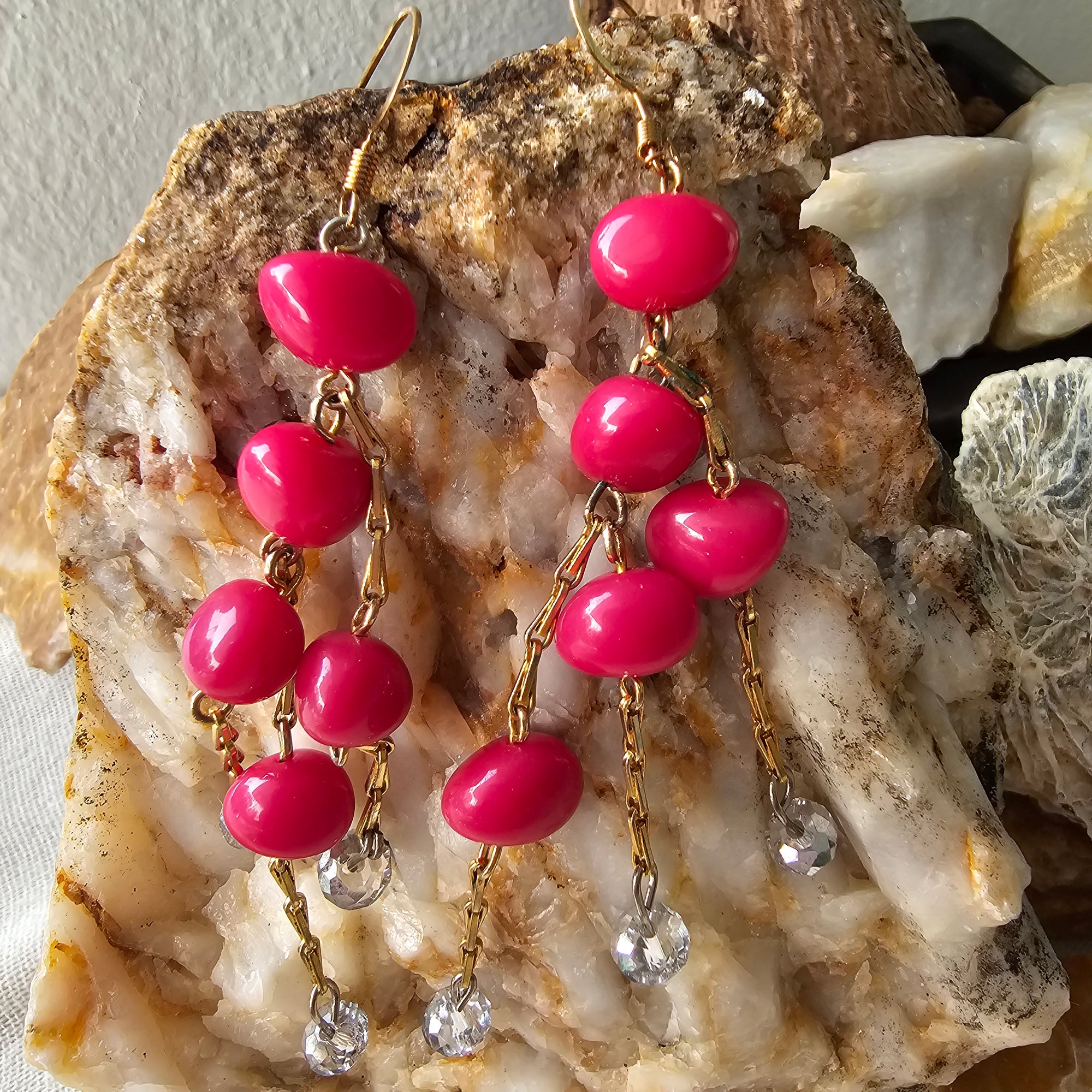 Earrings Cute Pink Earrings