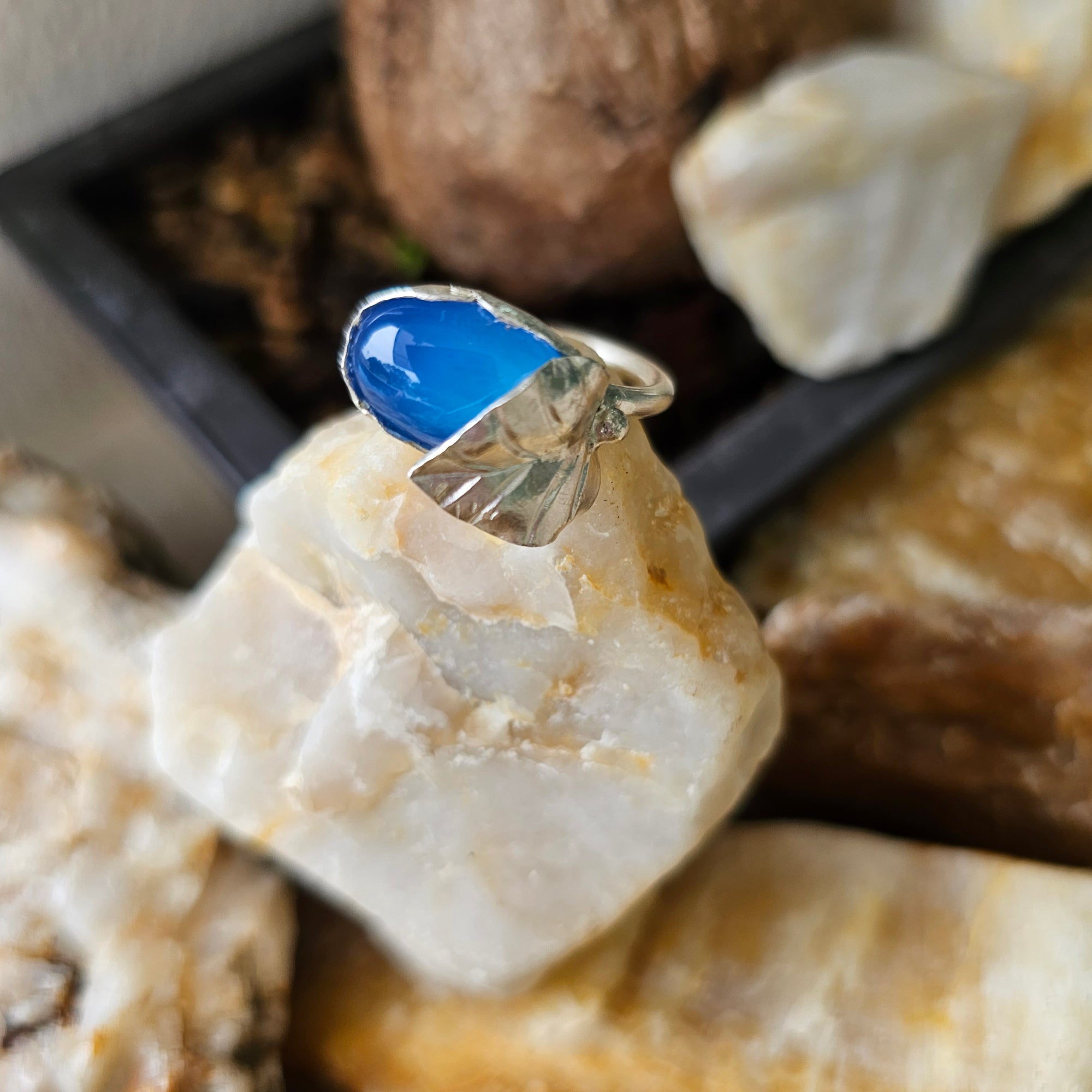 Ring Silver + Blue Argate