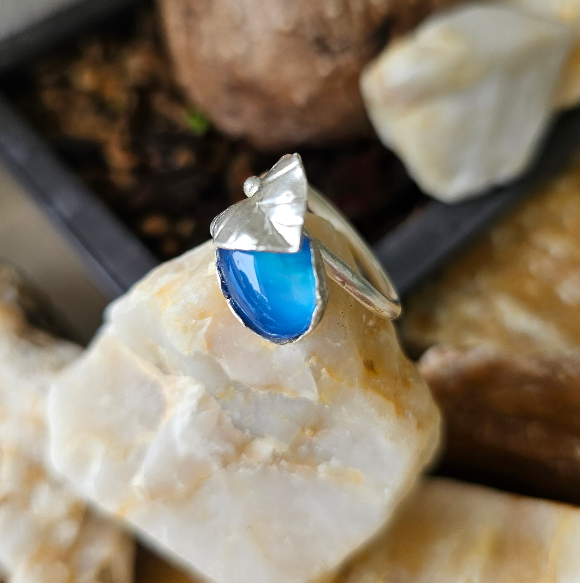 Ring Silver + Blue Argate