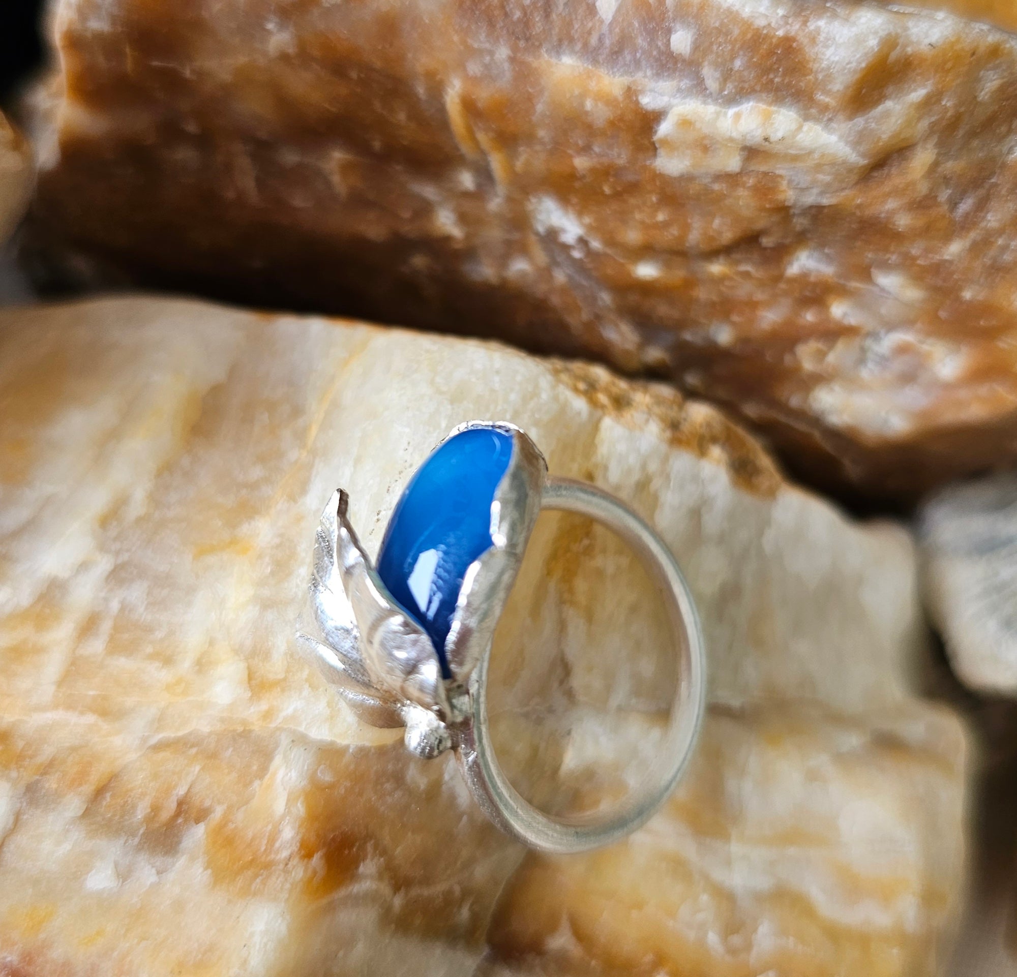 Ring Silver + Blue Argate