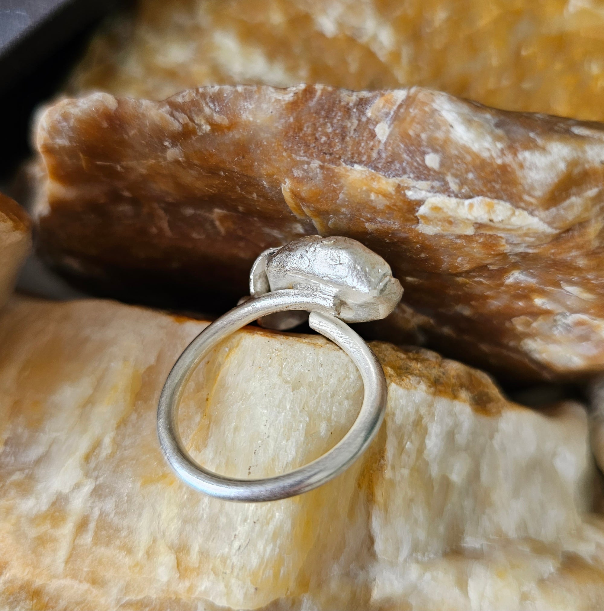 Ring Silver + Blue Argate
