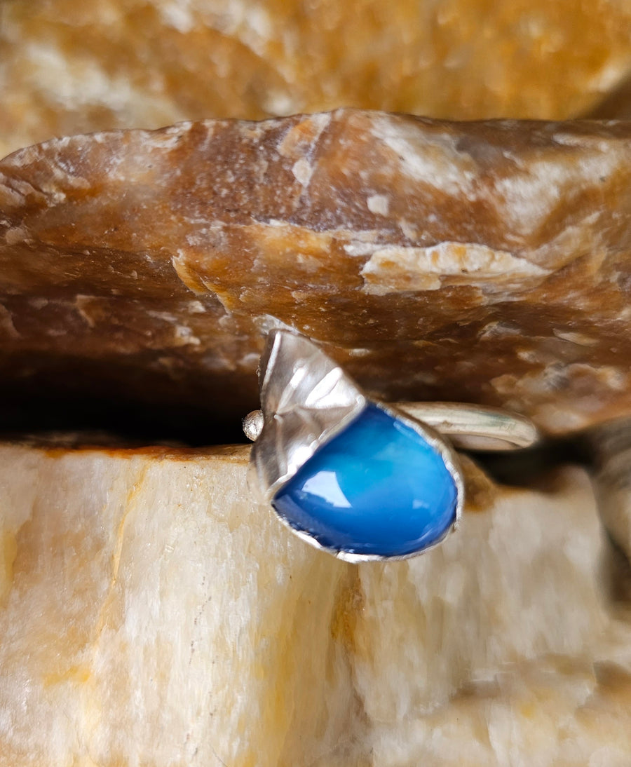 Ring Silver + Blue Argate