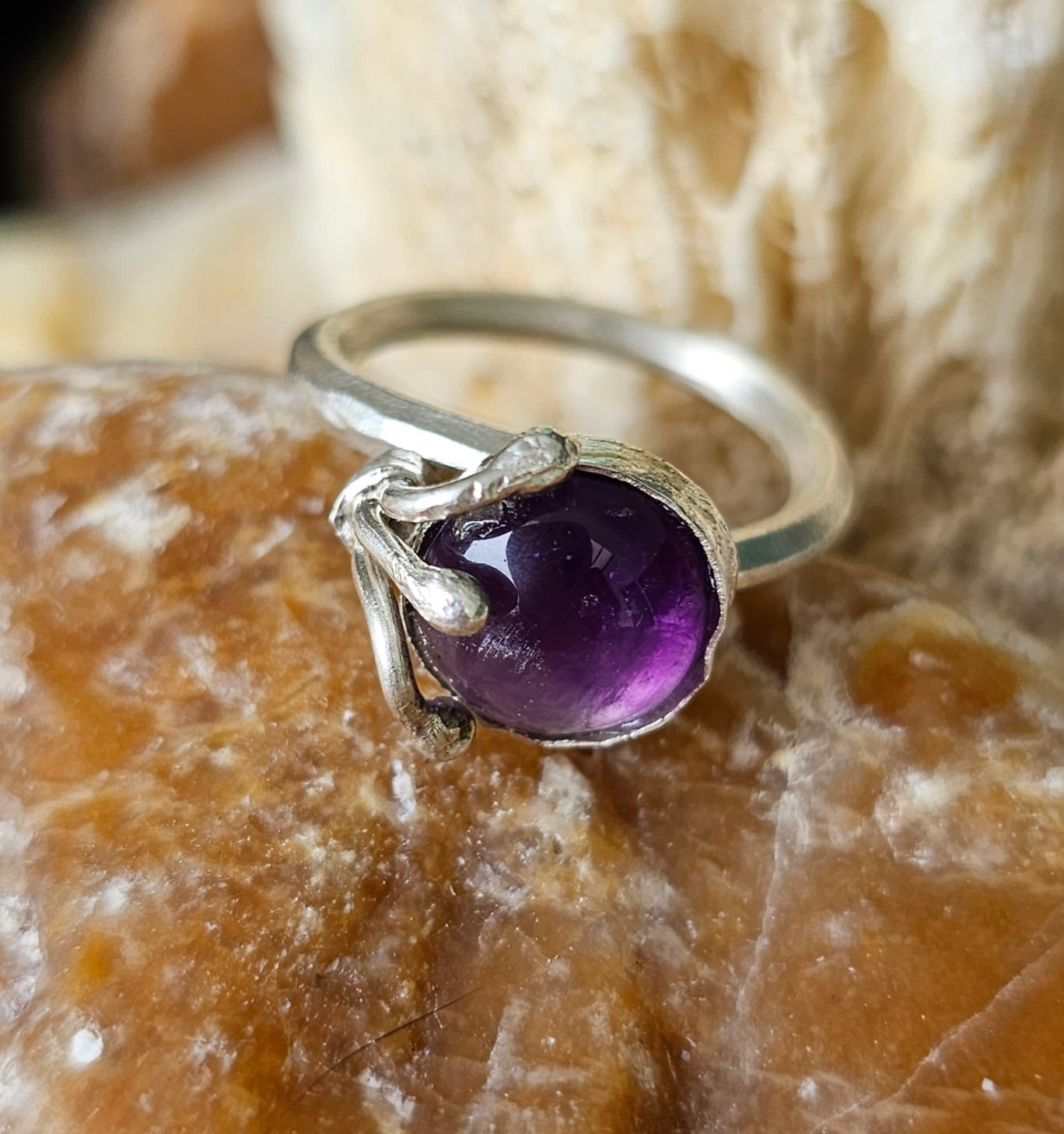 Ring Silver + Amytist