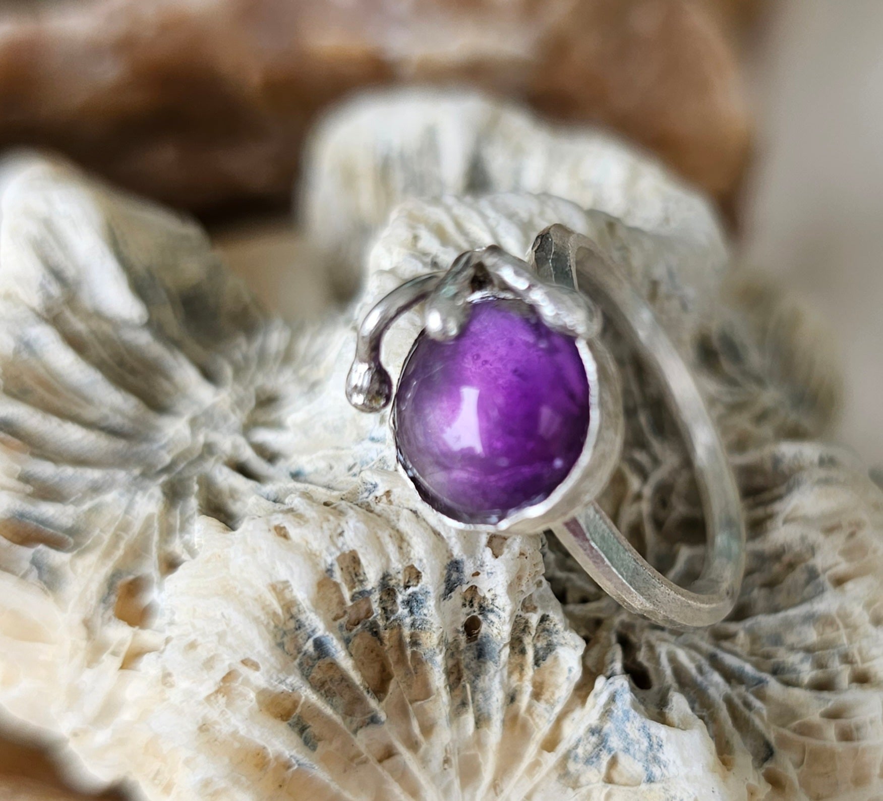 Ring Silver + Amytist