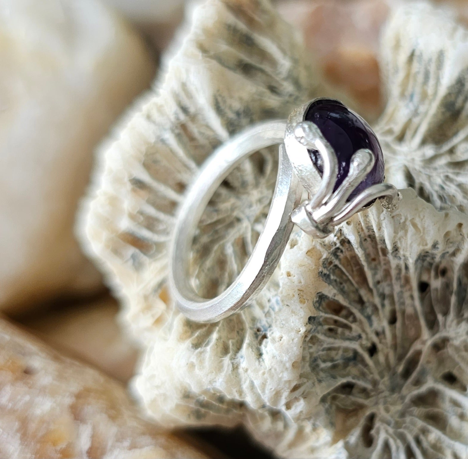 Ring Silver + Amytist