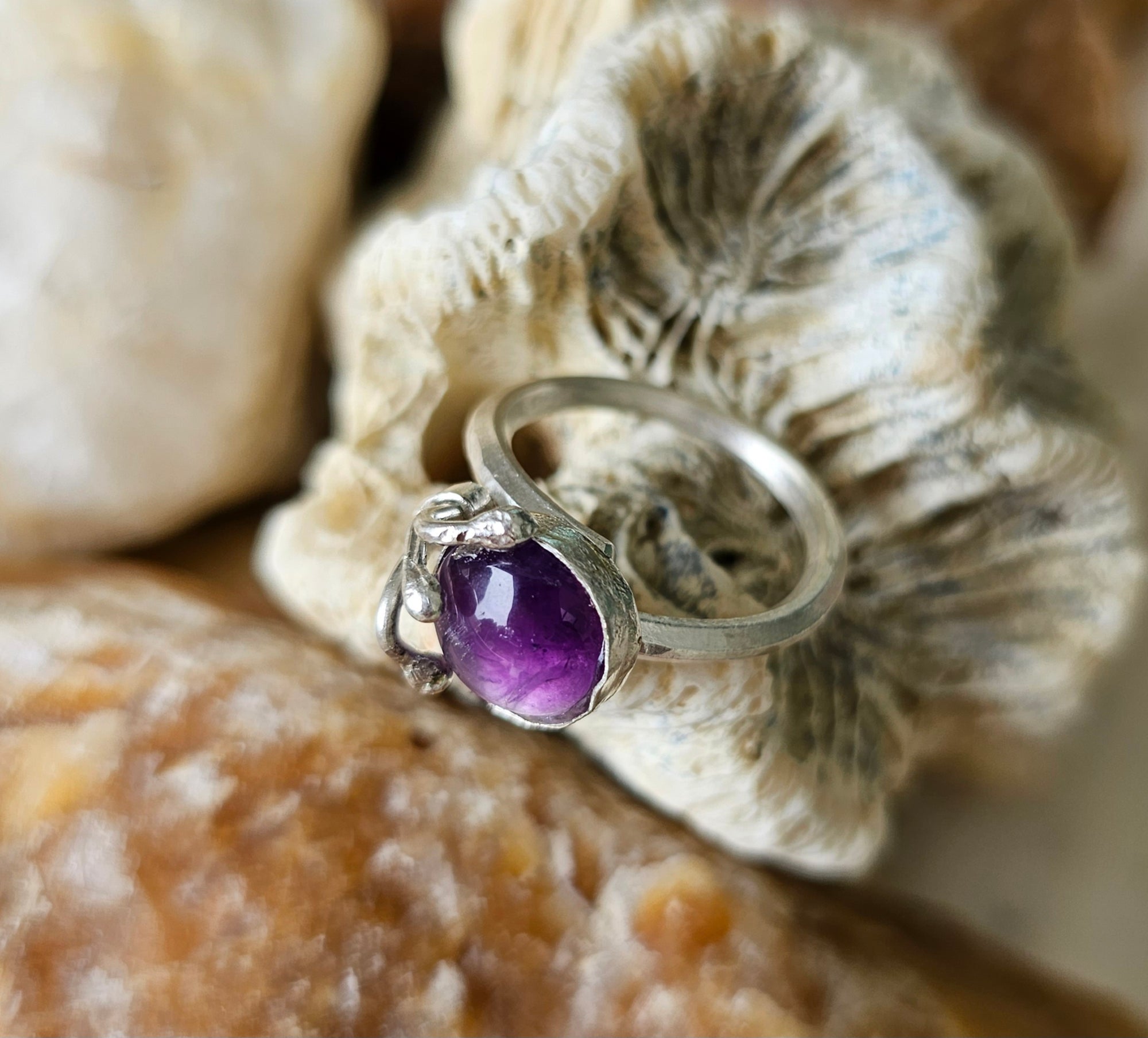 Ring Silver + Amytist