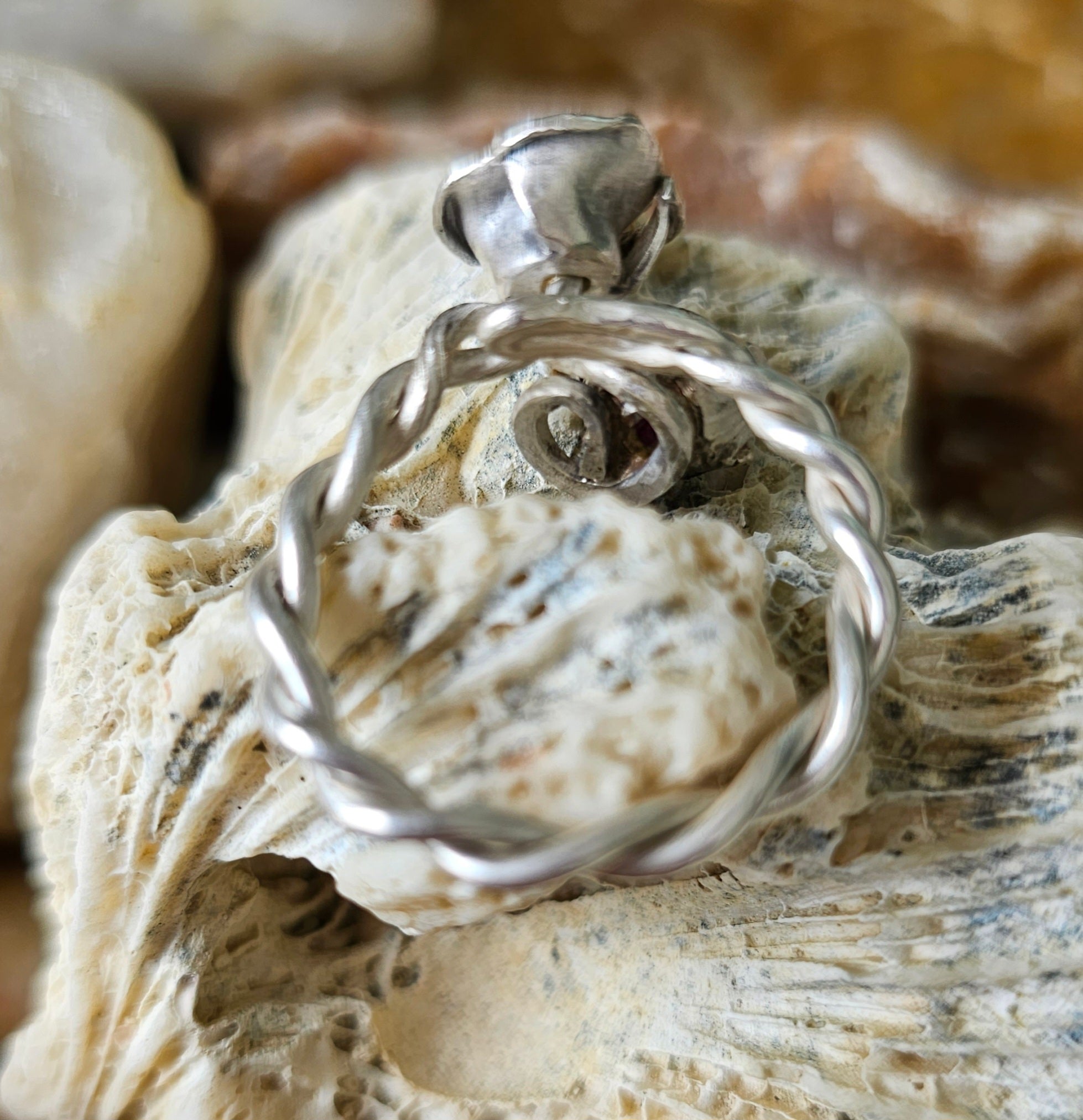 Ring, Silver + Ruby