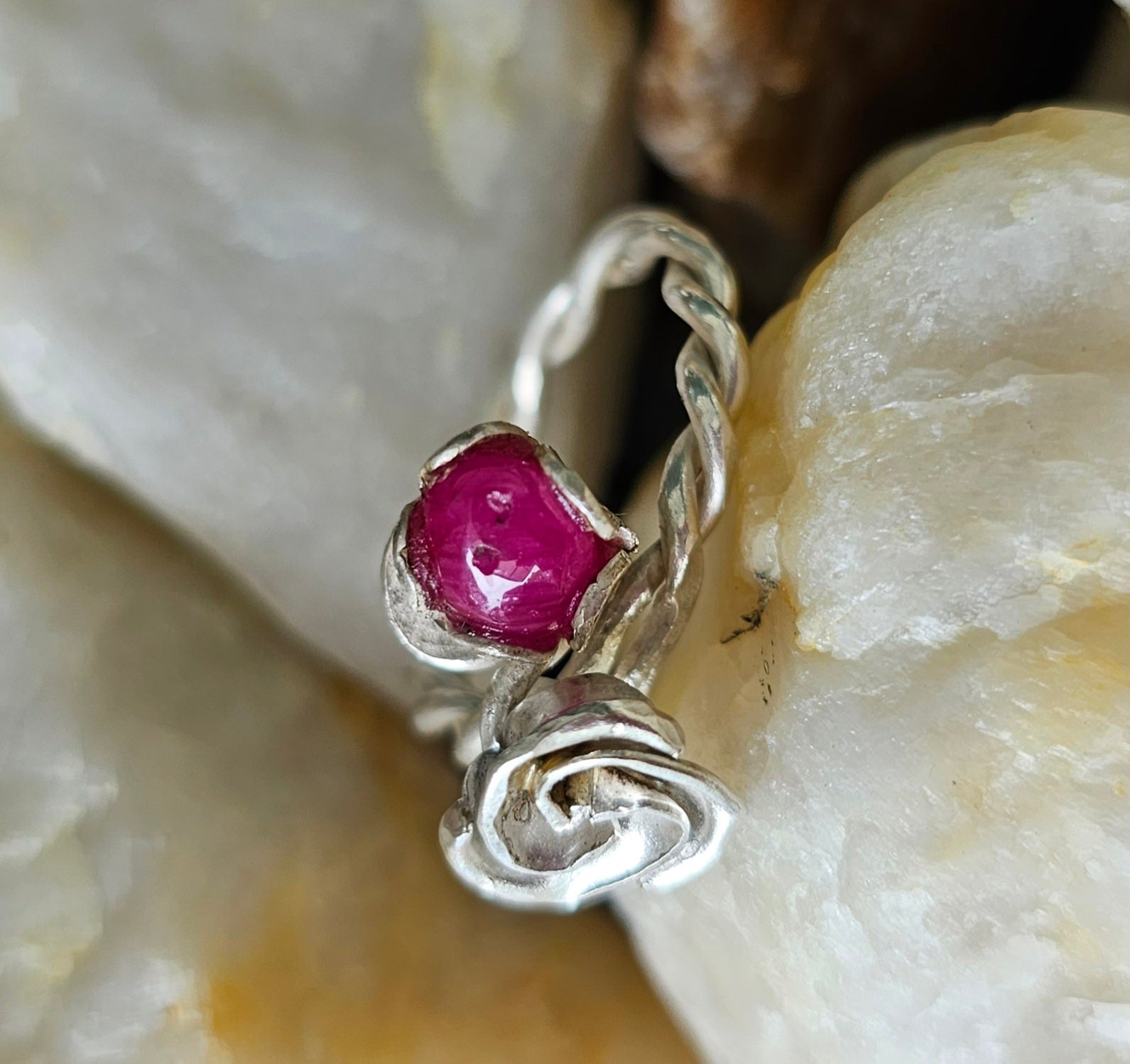 Ring, Silver + Ruby