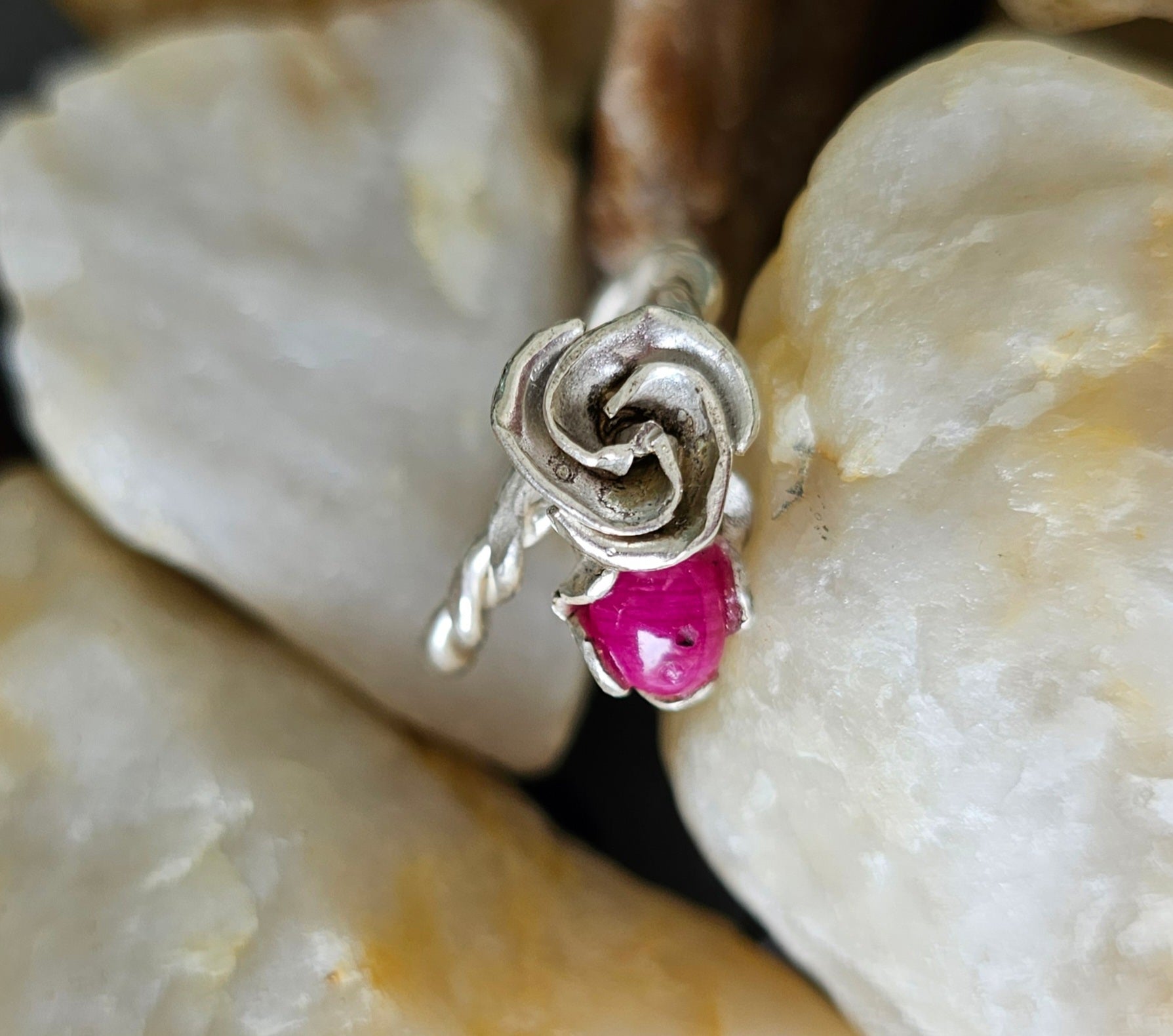 Ring, Silver + Ruby
