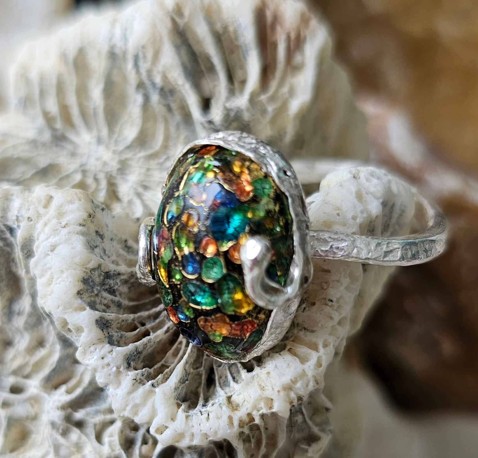 Ring Silver+Natural Stone