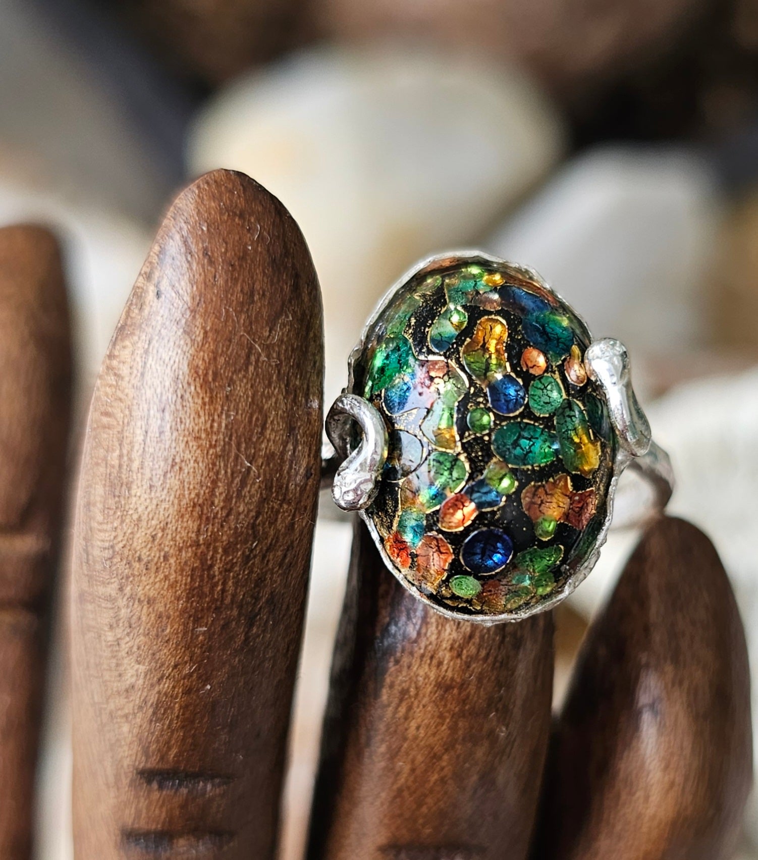 Ring Silver+Natural Stone