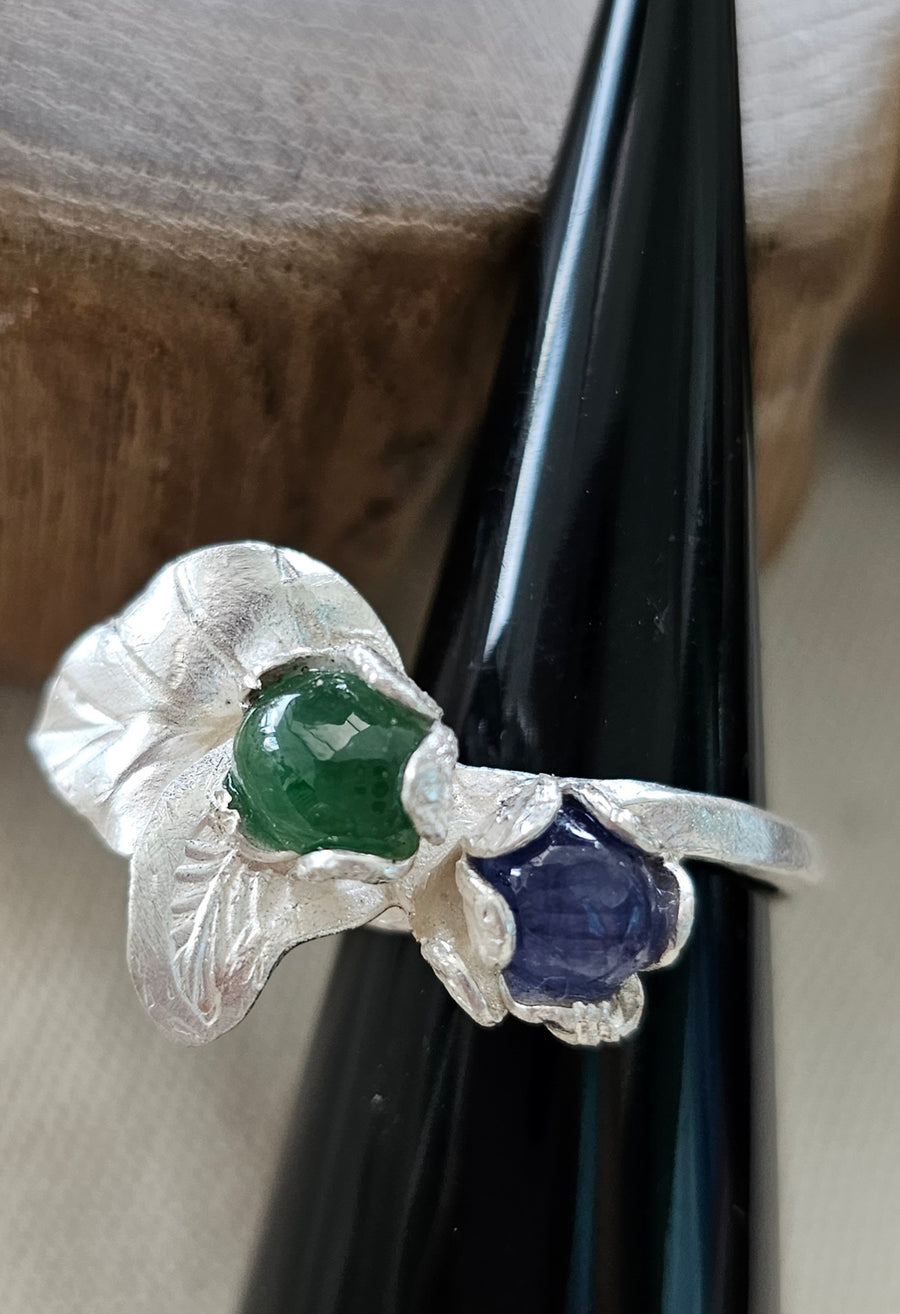 Ring, Silver and Gem Stones