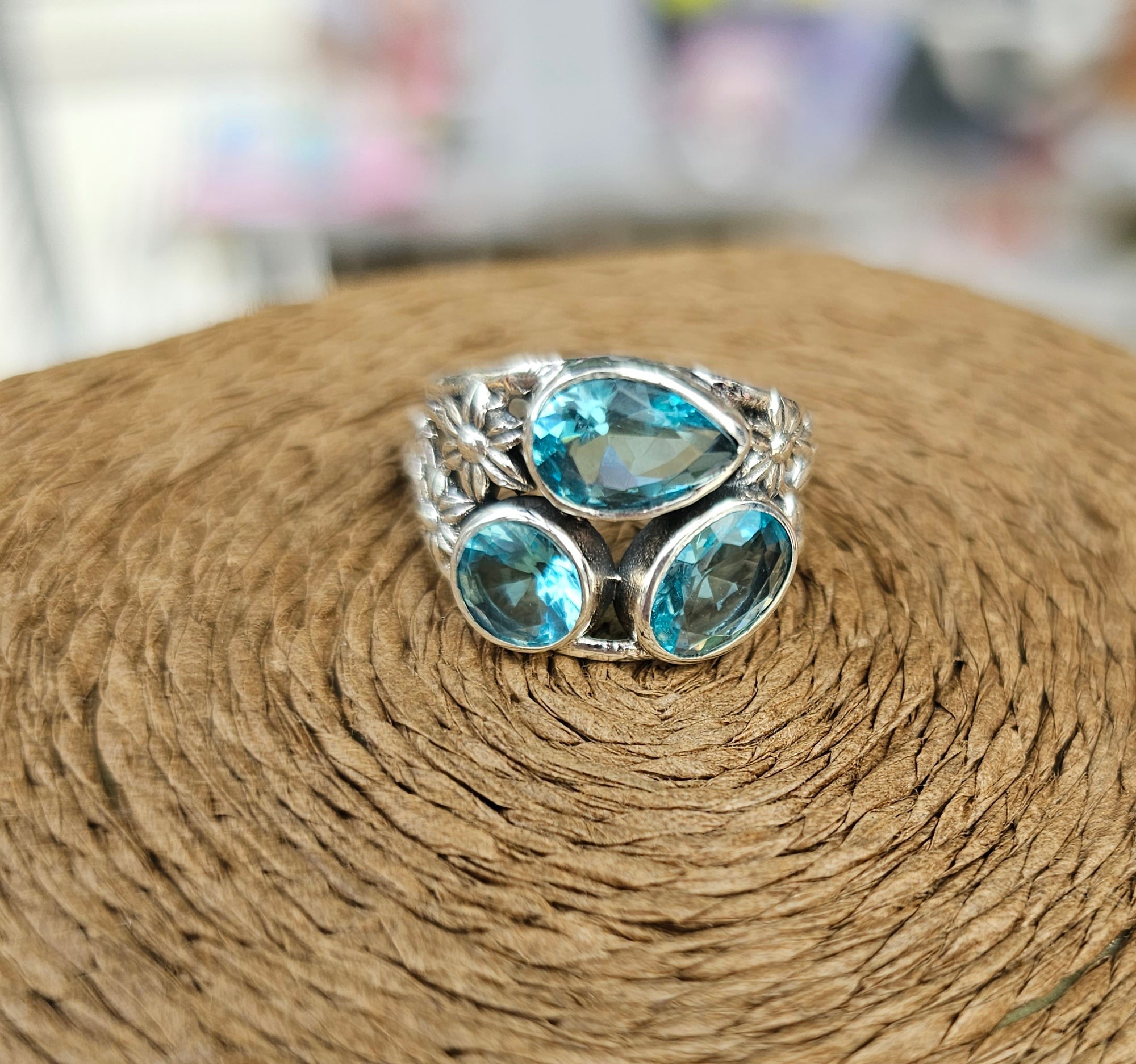 Ring Silver Aquamarine