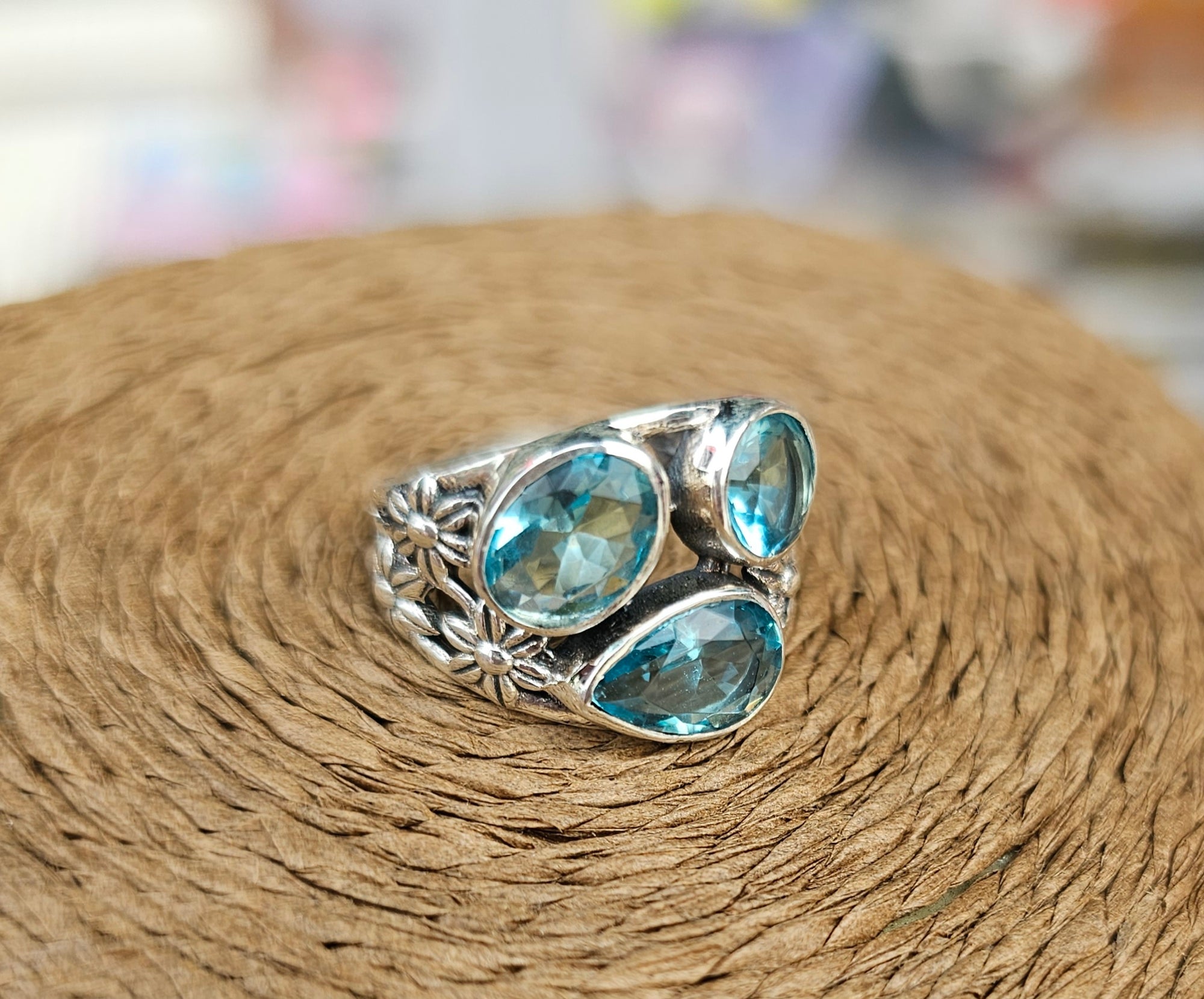 Ring Silver Aquamarine