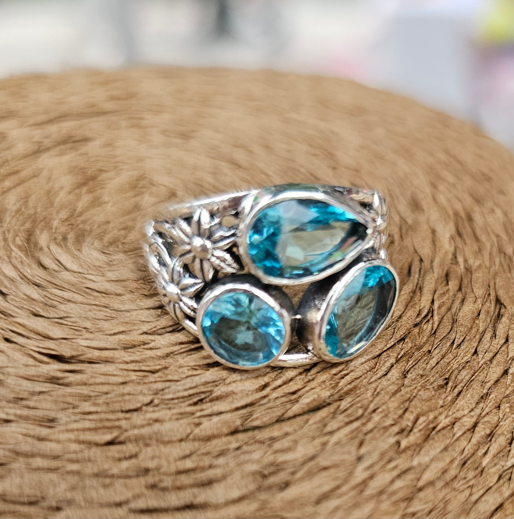 Ring Silver Aquamarine