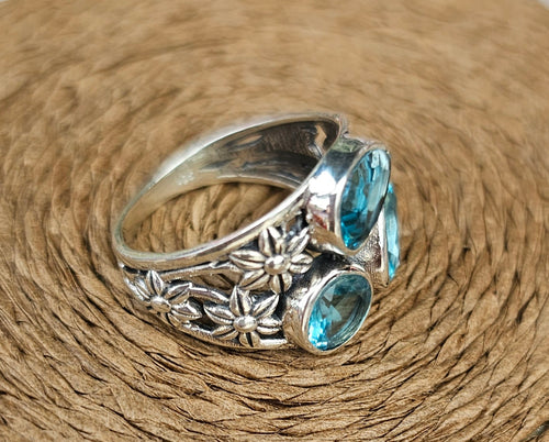 Ring Silver Aquamarine