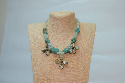 Turquoise+Natural Shell Necklace
