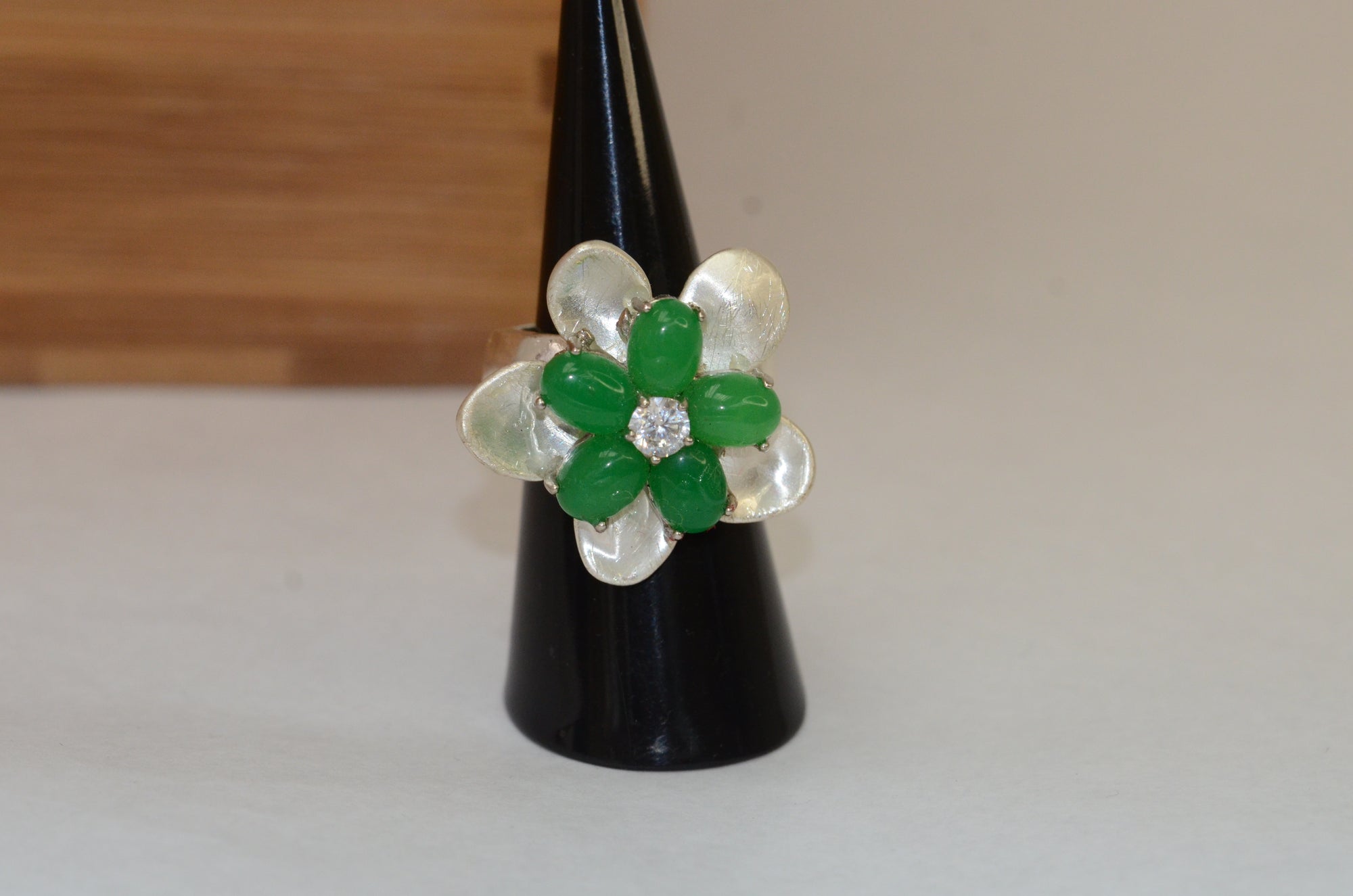 Jade & Metal Alloy Ring