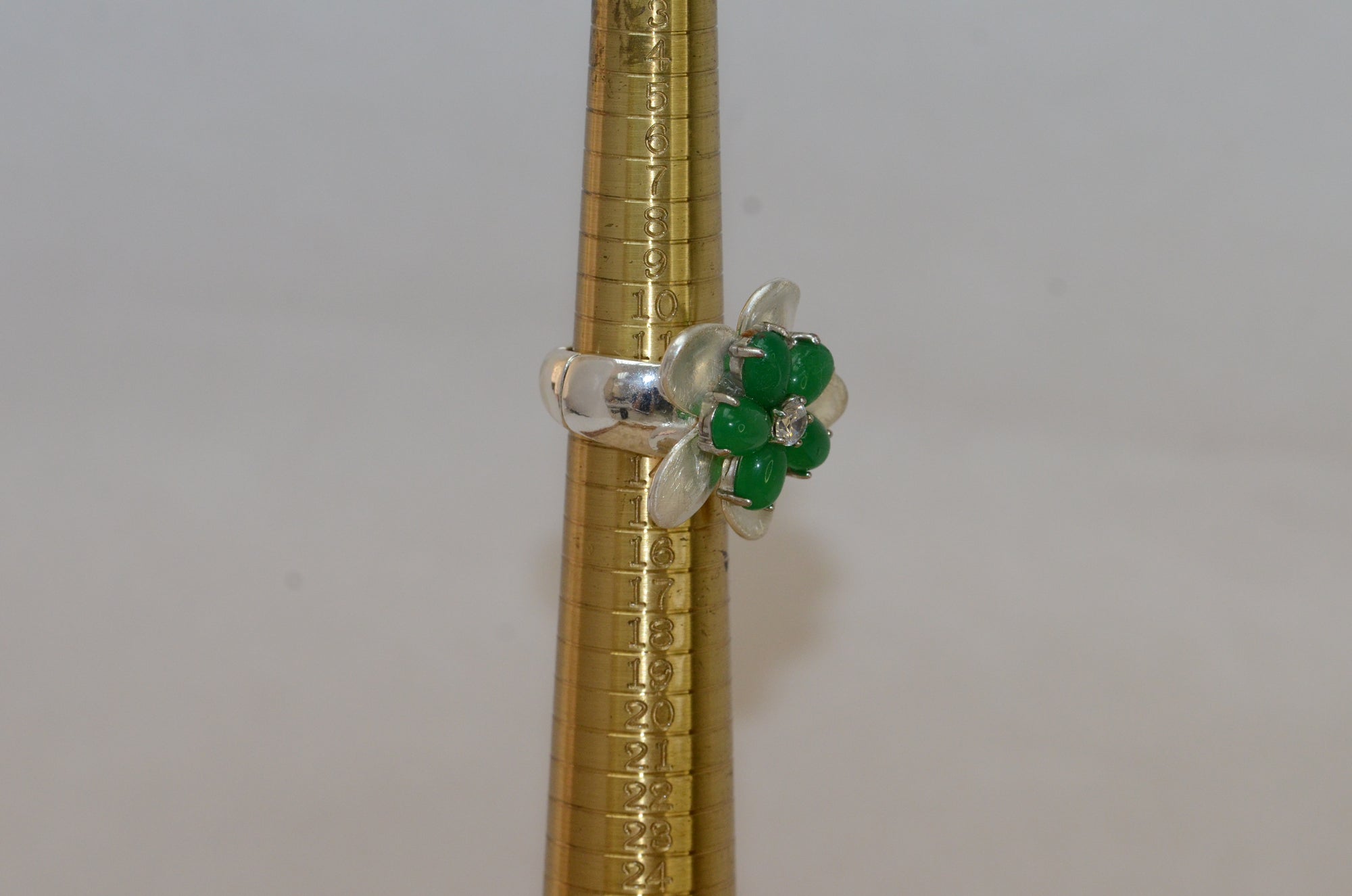 Jade & Metal Alloy Ring